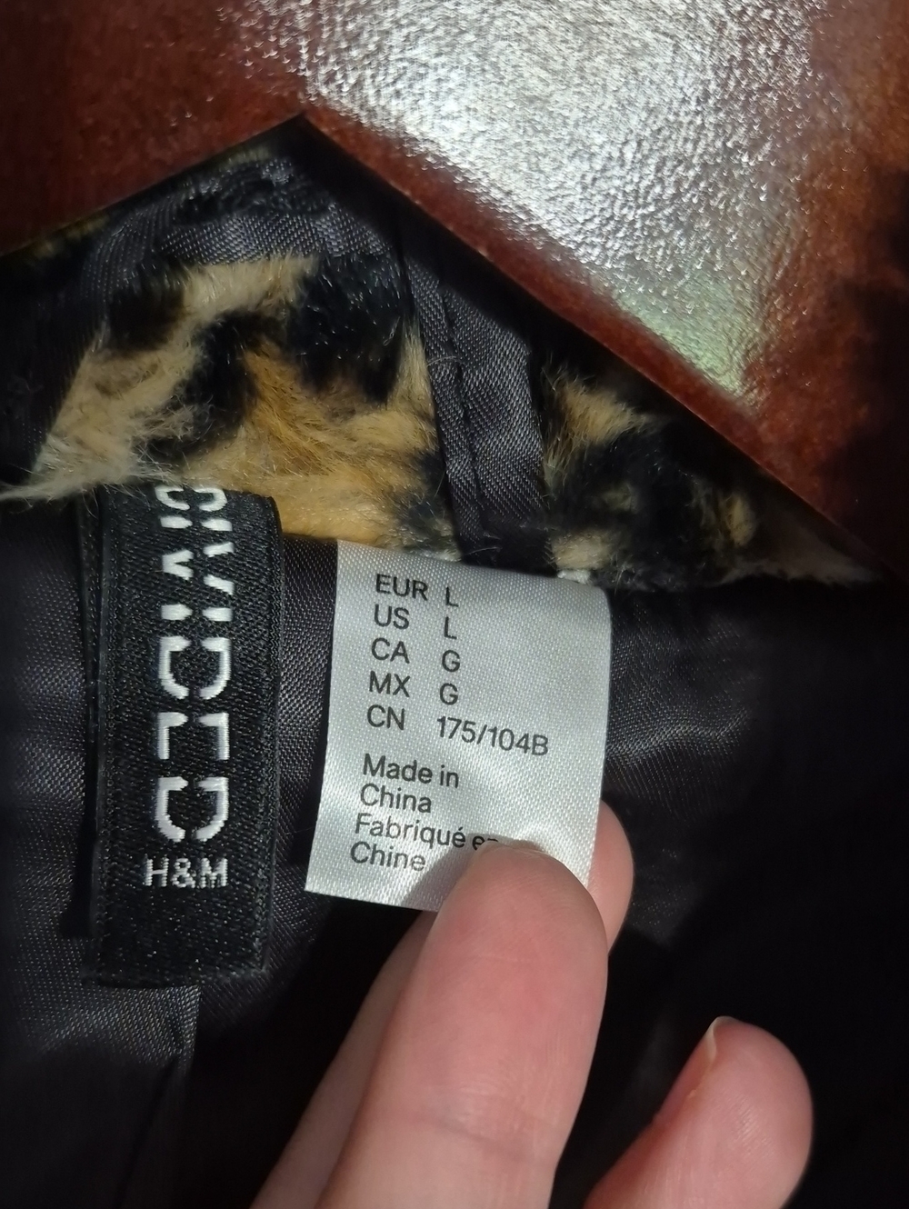 H&M DIVIDED Cropped Leopard Print Faux Fur Jacket - Picture 6 of 6